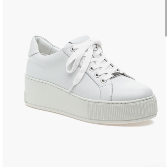 NWT J/SLIDES MAYA White Leather Sneaker - Picture 2 of 15